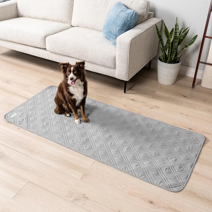 PetAmi Waterproof Bed Cover for Dogs, Pet Blanket Couch Cover, Reversible Furniture Cover Sofa Protector for Pet Cat Bed, Washable Dog Blanket for Seat, 30x70 Light Gray - Image 3