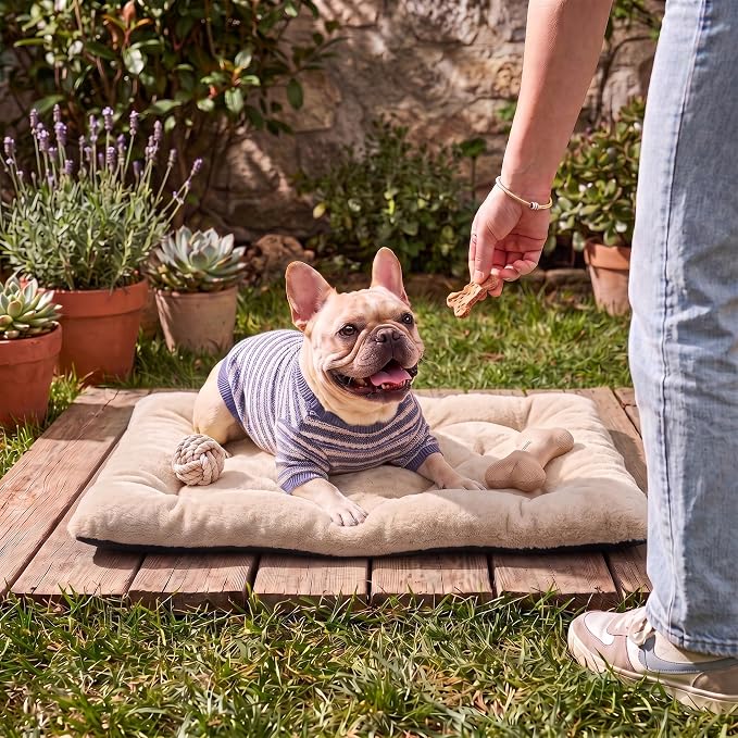 Dog Bed 30" for Metal Crate Pad, Washable Kennel Mat for Medium Dogs & Pets | Soft faux rabbit fur, non-slip,machine wash/dry, plush cushioning, for crates, floors & travel, multiple sizes for all breeds - Image 8