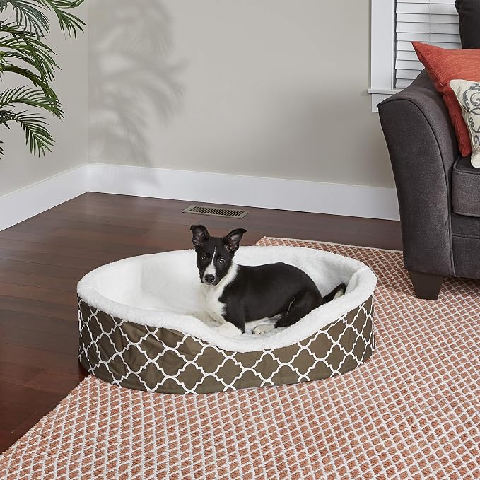 MidWest Homes for Pets Orthoperdic Egg-Crate Nesting Pet Bed w/ Teflon Fabric Protector, Large Brown - Image 2