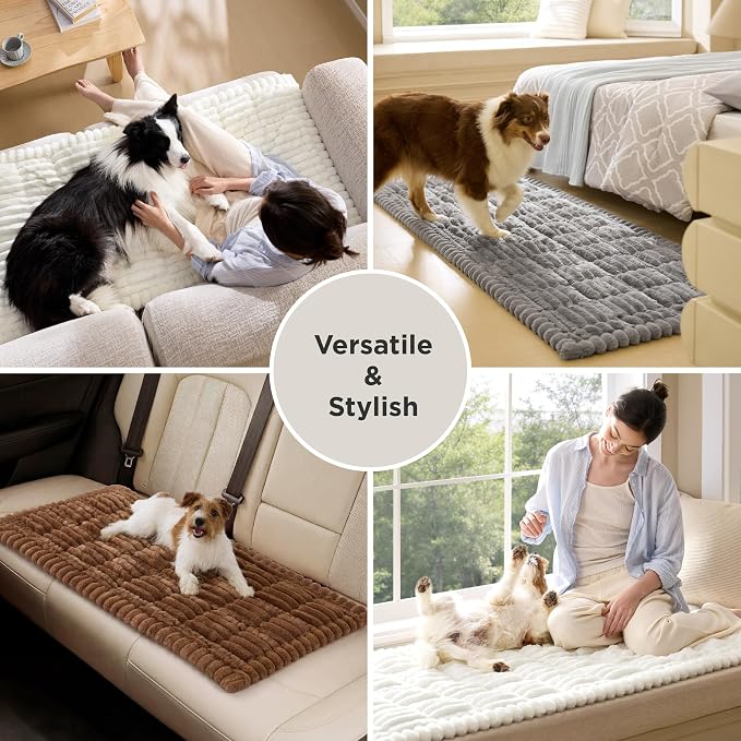 Bedsure Comfyfleece™ Couch Covers for Dogs, Non-Slip Sofa Covers for Pets | 300gsm Thick Quilted Padding, Ultra-Soft Corduroy Flannel, Machine Washable, for Small 3-Seater / Large Loveseat, 70" - Image 5