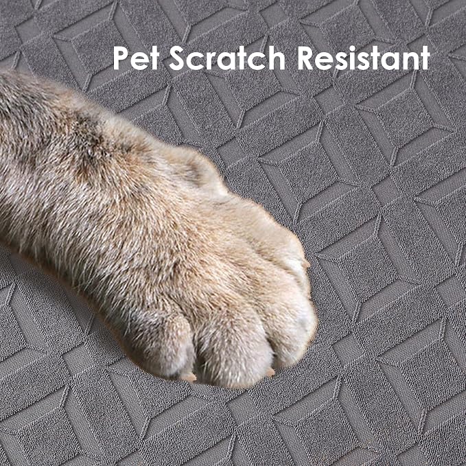 Genina Waterproof Sectional Couch Covers Non Slip Sofa Cushion Covers | L Shape Sectional Fit,Chaise Cover,Stretch Jacquard Fabric,Pet Hair & Scratch Protection,Furniture Protector,Washable - Image 4
