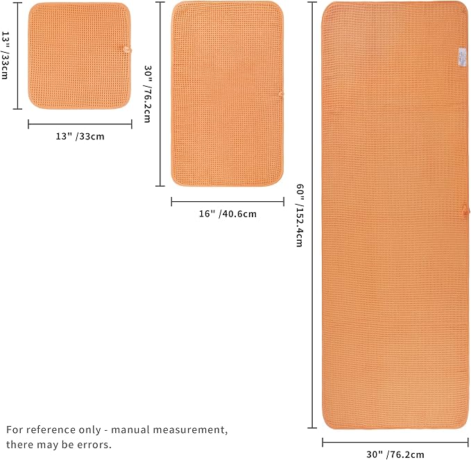 POLYTE 430 GSM Microfiber Quick Dry Lint Free Oversize Bath Towel Set, 6 Piece (Waffle Weave) - Image 2