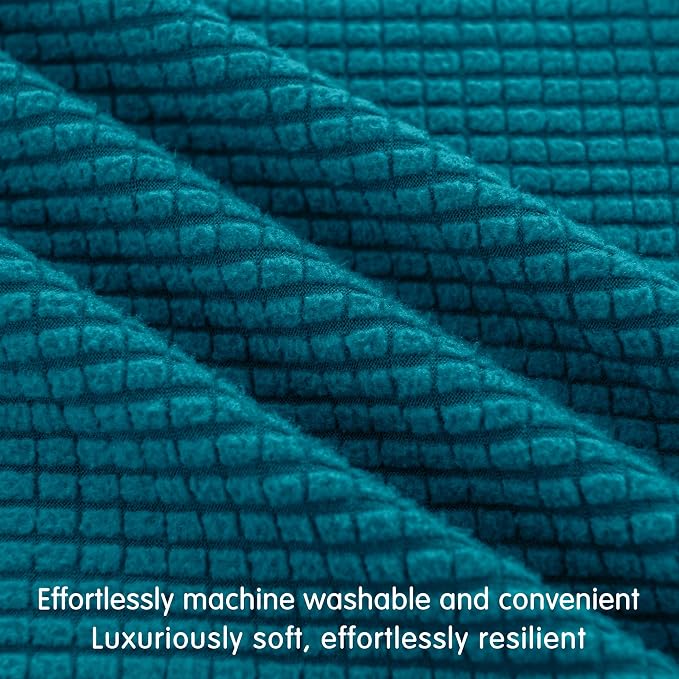 Hokway Couch Cushion Covers Stretch Cushion Covers Sofa Seat Cushion Slipcover Cushion Protector(Teal, Small) - Image 4