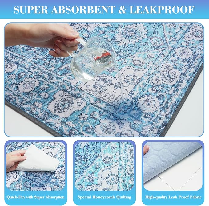 Thicken Washable Pee Pads for Dogs, 2 Pack Waterproof Reusable Pee Pads for Dogs，36"x48" Super Absorbent Leakproof Dog Pads, Non-Slip Potty Pads for Floor, Crate, Couch, Whelping Pads Pet Supplies - Image 2