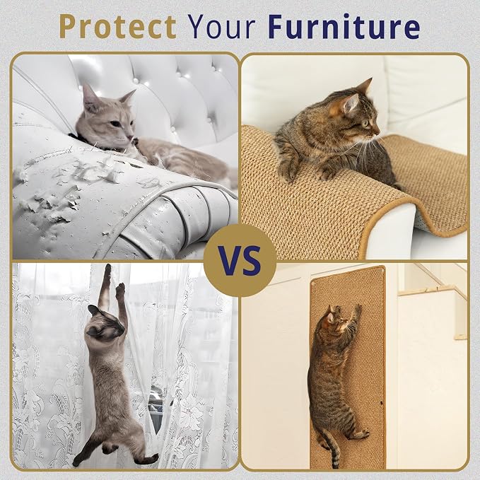 Cat Wall Climbing Carpet - Cat Wall Climber 67" x 17.5" with Fixed Nails – Scratching Rug Wall Scratchers for Indoor Cats | Climbing Wall Carpet | Scratching Mat. - Image 8