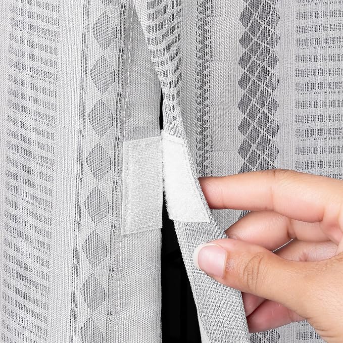 Sweet Jojo Designs 36in. Medium Dog Crate Cover (Grey Boho Tribal) Pet Cage, Kennel Covers (Bohemian, Jacquard, Aztec, Modern, Geometric, Stripes, Textured, Striped, Off White, Gray and Ivory) - Image 3