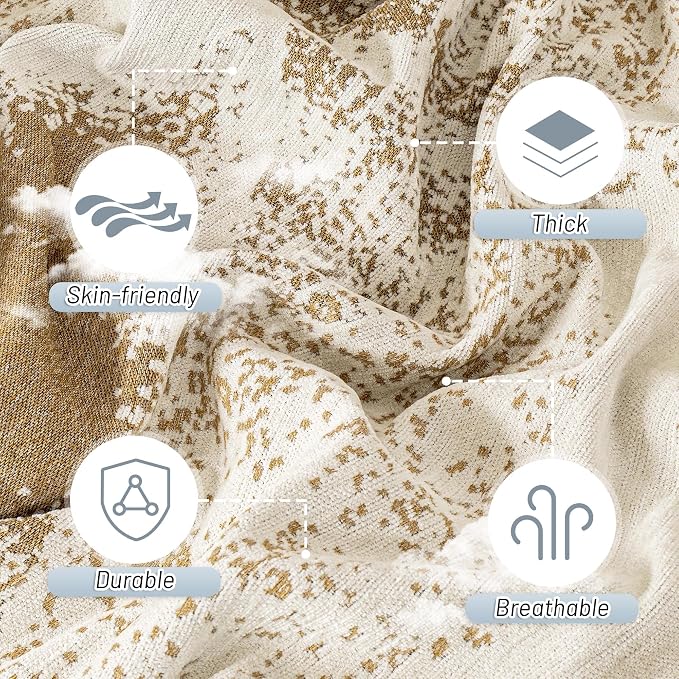 MYSKY HOME Couch Cover for Sectional Sofa Set,Boho Furniture Protector, Sofa Cover Washable for Pets, Couch Covers for 3 Seat Sofa, Chenille Multi-Use Throw Blanket, 71" X134" - Image 5
