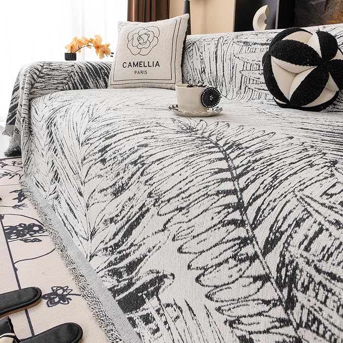 ROOMLIFE Couch Cover Boho Sofa Covers for 3 Cushion Couch Washable | Furniture Protector Sofa Couch Cover for Dogs, Soft Breathable Sofa Slipcover, Couch Throw Blankets with Tassels 71''X134'' - Image 3
