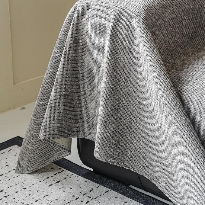 ROOMLIFE Non Slip Waterproof Couch Cover Sofa Covers for 3 Cushion Couch Washable, Furniture Protector Sofa Couch Cover for Dogs, Soft Sofa Slipcover, Couch Throw Blankets (Light Gray71''X118'') - Image 4