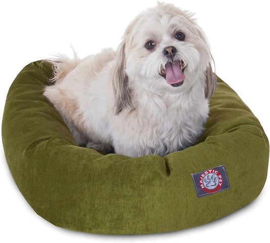 Majestic Pet Villa 24 Inch Shredded Memory Foam Dog Bed for Small Sized Dog 24x19x7 Inch–Orthopedic Pet Bed - Washable Small Puppy Mat with Head Support-Fern by MajesticPet