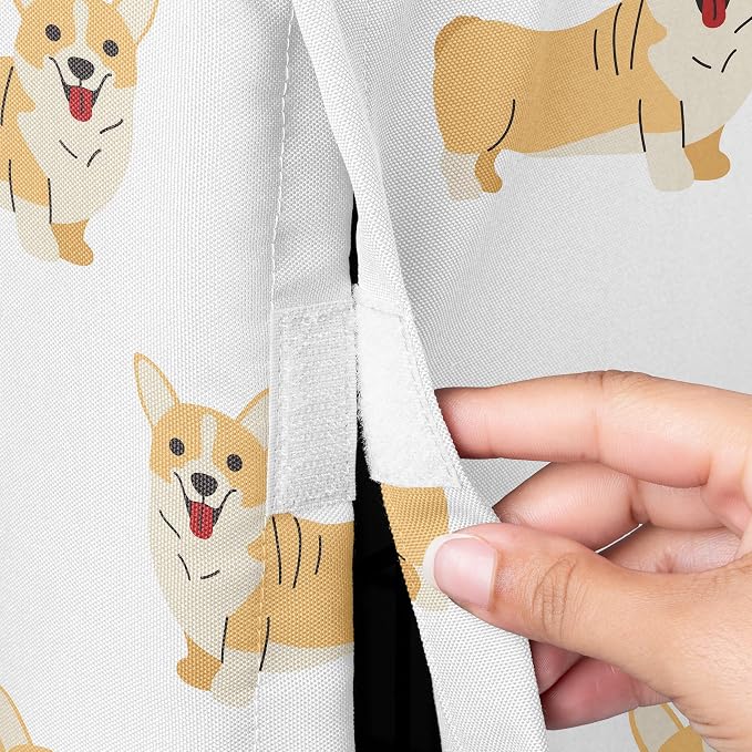 Sweet Jojo Designs 36in. Medium Dog Crate Cover (Corgi) Pet Cage, Kennel Covers (Puppy Dogs, Orange and White, Modern, Dog, Whimsical, Pet, Puppies, Cartoon, Doggy, Minimalist, Welsh Corgis) - Image 3