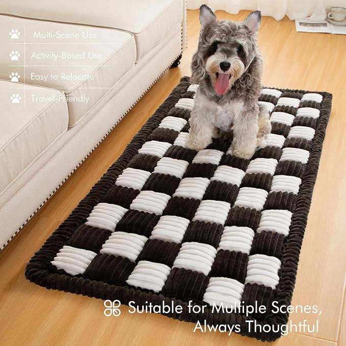 Couch Cover for Sofa, Sectional Couch Cover for Dogs, Sofa Cover Washable, Cushion Cover Blanket Pad Bed Mat for Pets, Fleece Furniture Protector, Black, 27.6x59in - Image 8