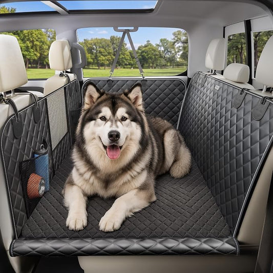 Hard Bottom Dog Truck Seat Cover, Back Seat Extender with Washable Mat, XL | Military-Grade Protection, 650LB Support, 45% More Space for Large Dogs, Waterproof, Fits Crew Cab Trucks & Large SUVs by DOGLIKE%C2%AEUS