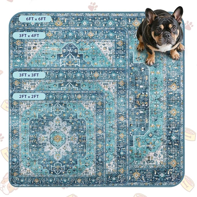 Lahome Super Absorbent & Leakproof Washable Dog Pee Pads - 2 Pack Value Set - Waterproof, Non-Slip Reusable Pads for Puppy Training, Crates & Whelping (24"x24", Blue) - Image 9