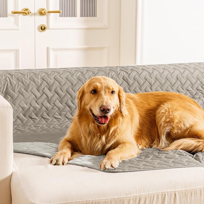 gogobunny Waterproof Dog Bed Cover Pet Blanket for Furniture Bed Couch Sofa Reversible (Dark Stone/Light Stone, 40x50 Inch (Pack of 1)) by gogobunny