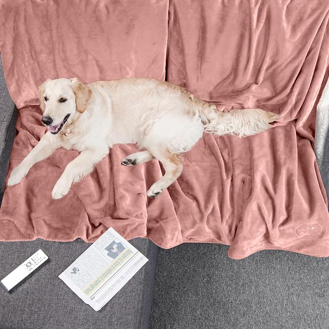 PETMAKER Dog Blanket - 80x100in Reversible Sherpa Blanket - Throw Blankets for Bed, Couch, Crate, or Car - Machine Washable Puppy Essentials (Pink) - Image 7