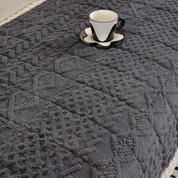 Non Slip Couch Covers for Dogs, Pet-Friendly Washable Couch Covers for 3 Cushion Sofa Pet Couch Cover (Dull Grey, 35.4'' x 70'') - Image 4