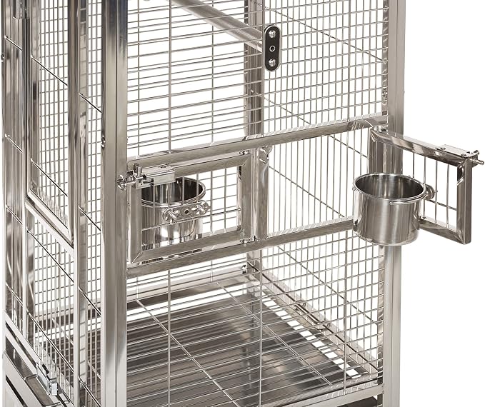 Prevue Pet Products Small Stainless Steel Playtop Bird Cage - Image 7