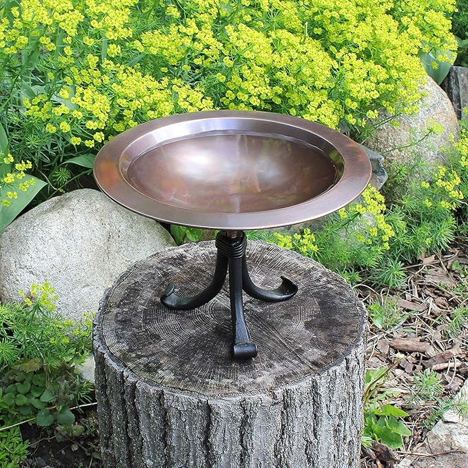 Achla Designs Classic II Copper Birdbath - Image 8
