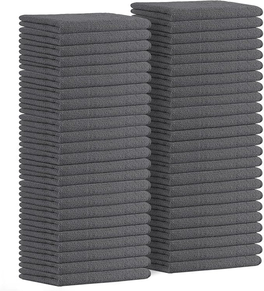 Avalon Towels Microfiber Cleaning Cloths (Value Pack of 48) - Size 16 x 16 Inches, Highly Absorbent Cleaning Rags, Lint Free, Reusable and Washable, Microfiber Towels for Cars by AvalonTowels
