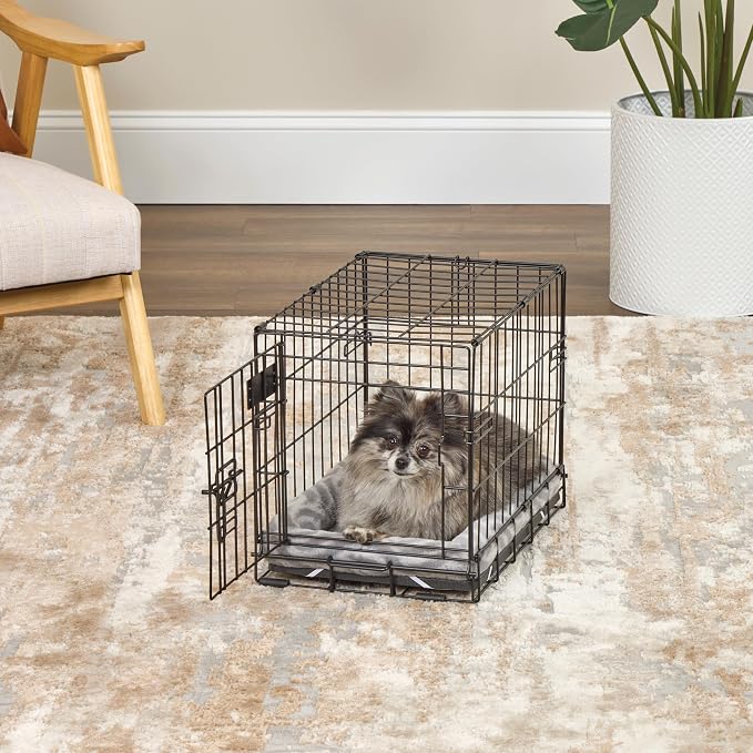 MidWest Homes for Pets QuiteTime Deluxe Wave Bolster Bed for Tiny Dogs; Easily Machine Wash and Dry; Gray; 18"; 40218-WVGY - Image 4
