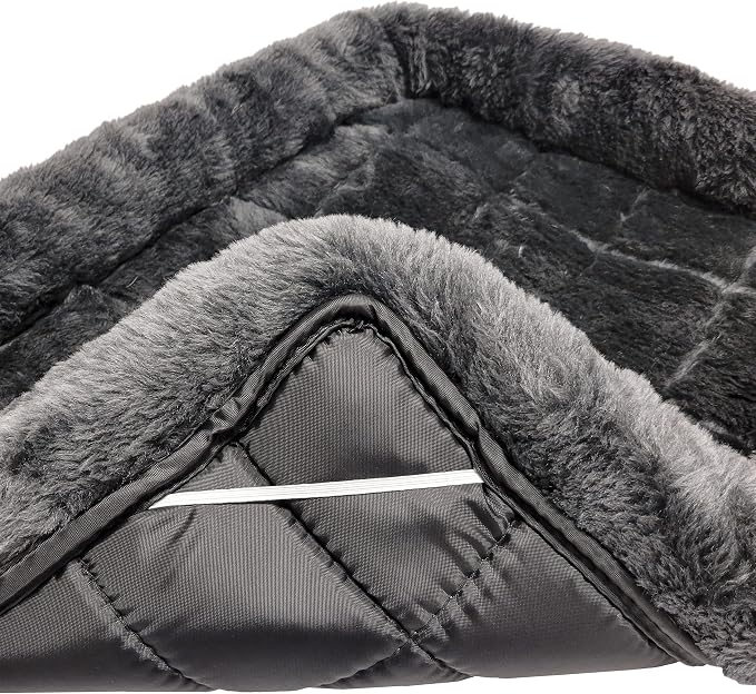 MidWest Homes for Pets QuietTime Dog Bed - Gray Faux Fur Bolster, Ultra-Soft and Machine Washable, Fits 42-Inch Crates and Carriers, for Large Breed Dogs - Image 4