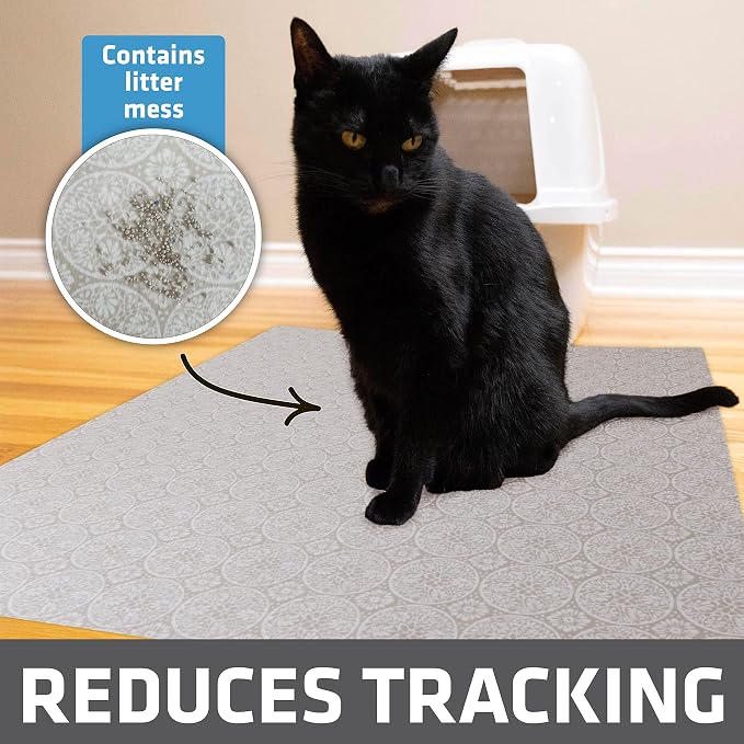 Drymate Cat Litter Box Mat, Litter Trapping Mat, Beige, 29x36 XL | Waterproof, Urine-Proof, Absorbent, Machine Washable, Soft on Paws, Contains Mess, Protects Floors, Kitten Supplies, USA Made - Image 2