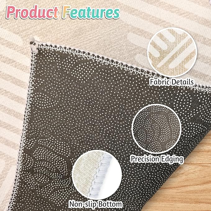 VCEPJH Bunny Floor Mat 55 x 78.7in Rabbit Cage Liner Washable Large Reusable Guinea Pigs Rug Anti-Slip Whelping Pads for Small Pet Dogs Puppy Chinchillas Cats Ferrets - Image 4