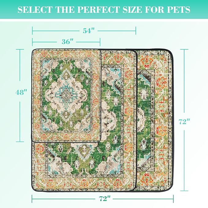 Non-Slip Dog Washable Pee Pad Extra Large 72" x 72", Boho Rusable Pee Pad for Dogs, Pet Training Pad for Playpen Mat, Waterproof Dog Pad Washable for Puppy Playpen, Whelping Pad, Dog Playpen Indoor - Image 7