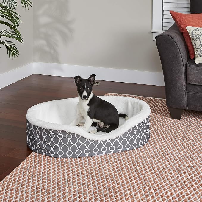 MidWest Homes for Pets Orthoperdic Egg-Crate Nesting Pet Bed w/ Teflon Fabric Protector, Large Gray - Image 2