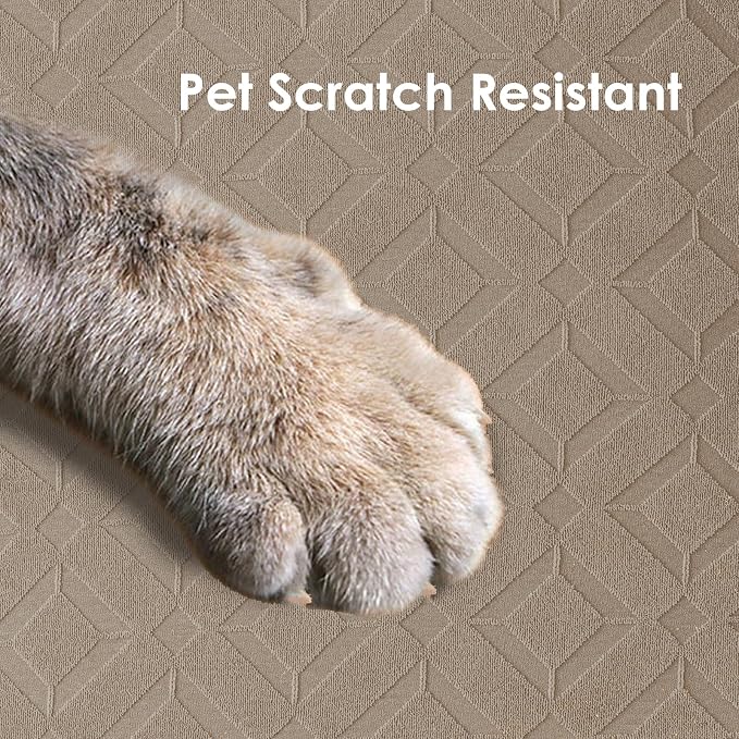 Genina Waterproof Couch Cushion Covers for Pets Washable Sofa Seat Covers | Non Slip,Stretch Jacquard Fabric,Pet Hair & Scratch Protection,Easy Installation,Furniture Protector,Sofa Cover - Image 5