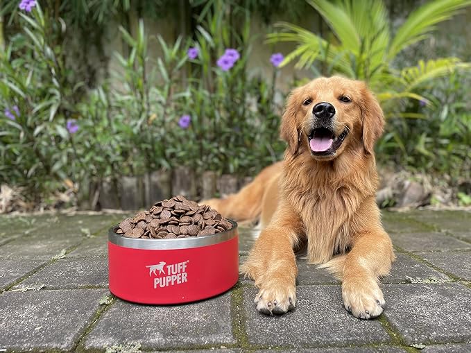 Tuff Pupper 100 oz Heavy Duty Insulated Stainless Steel Dog Bowl for Large Dogs, Non-Slip Base, Dishwasher Safe - Image 8