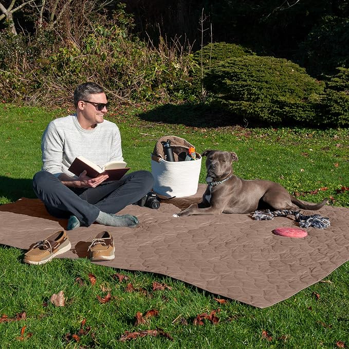 Furhaven Waterproof & Non-Slip Queen Size Mattress Cover Protector for Dogs & Cats, Washable, For Beds, Couches, & Car Seats - Quilted Twill Blanket Mattress Cover - Brownstone, Large/Queen Size - Image 4