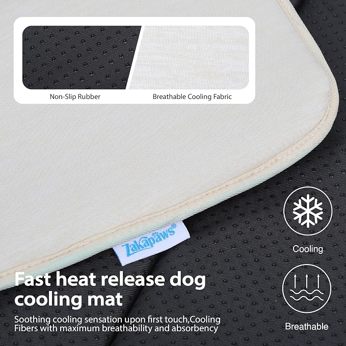 Dog Cooling Mat for Large Dogs – 41"x27" Orthopedic Memory Foam Pad for Summer, Hot Weather & Joint Relief | Washable, Non-Slip Crate Mat for Senior Dogs, Travel & Home (Dark Beige) - Image 4