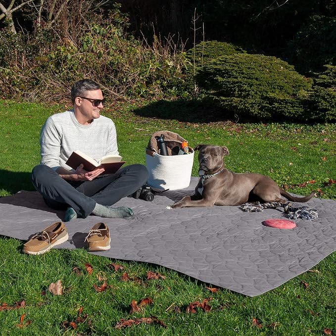Furhaven Waterproof & Non-Slip Full Size Mattress Cover Protector for Dogs & Cats, Washable, For Beds, Couches, & Car Seats - Quilted Twill Blanket Mattress Cover - Gray, Medium/Full Size - Image 4