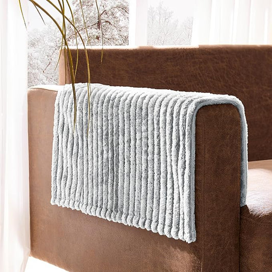 100% Waterproof Couch Arm Covers 2pcs, Fuzzy Chair Arm Covers Thick Soft Recliner Chair Armrest Protectors, Non-Slip Couch Armrest Cover Pet mats for Sofa (Seagull Gray, 22" x 22" 2 Pack) by Meider