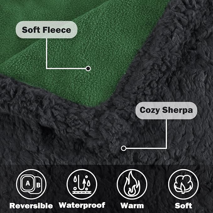 Kritter Planet Waterproof Reversible Pet Blanket for Dogs and Cats | 60 x 80 Inch, Waterproof Cover for Sofa and Bed, Washable Protection Against Fur, Dirt, Scratches and Everyday Messes - Image 4