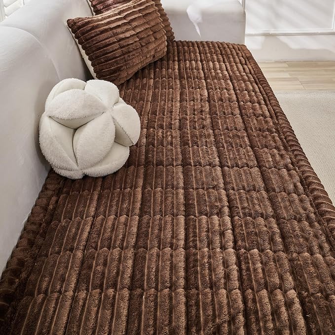 Mivnue Pet Couch Cover, Couch Covers for Dogs, Washable Dog Sofa Covers Couch Protector, Fuzzy Non Slip Couch Slipcover Pet Friendly (Dark Brown, 27.6" x 70.9") - Image 5