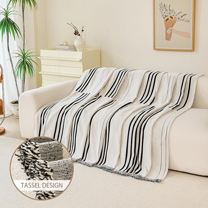 VANJOROY Couch Sofa Cover for 3 Cushion Sectional Sofa L-Shape -Washable Chenille Couch Cover for Dogs Pets, Boho Couch Cover Protector Soft Sofa Slipcovers with Tassel,91"x 134" - Image 3