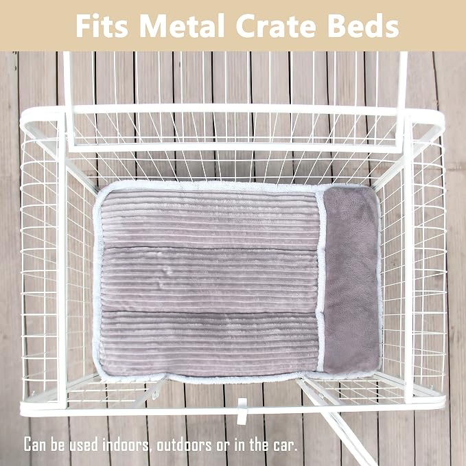 Dog Bed for Large Dogs, Dog Mattress with Pillow for Crate Kennel, Sofa pet Bed, Super Soft pet Bed for Medium, Jumbo, Small Dogs Breeds Grey, Medium:(31"x25"x3") - Image 4