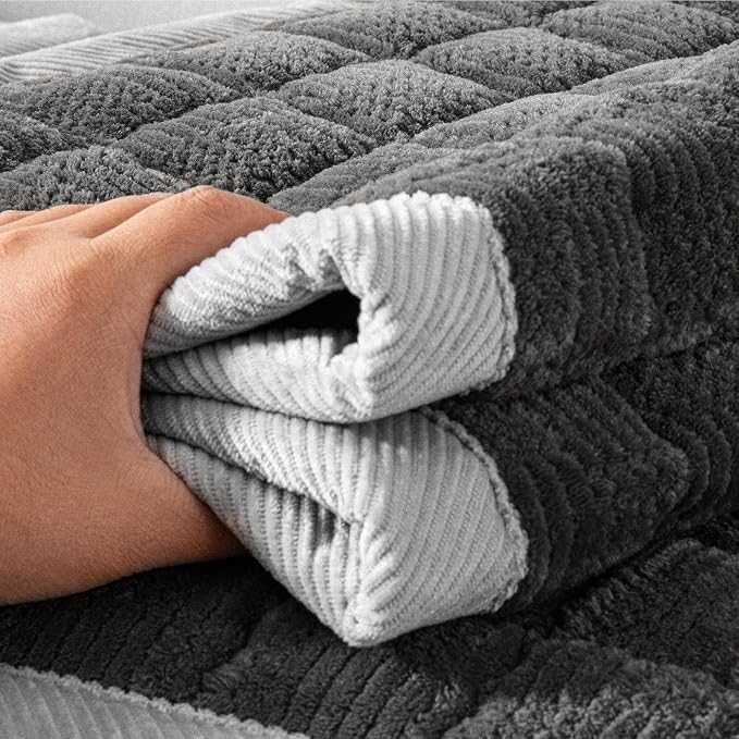 Couch Cover for Dogs Washable,Non-Slip Fuzzy Sofa Covers for Pets | Thick Soft Furniture Protector Fits Loveseat & Sectional,Against Fur&Dirt(Dark Gray, 1pc/27.6"x82.7"/Seat Cover) - Image 2