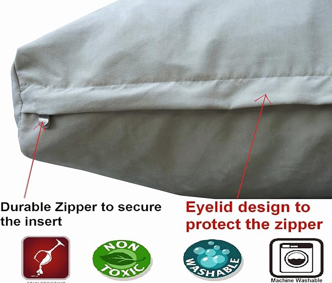 Dogbed4less Large Memory Foam Dog Bed for Medium Dogs, Orthopedic Comfort, Waterproof Liner and Suede Pet Bed Cover 41"X27" Pillow, Khaki - Image 4