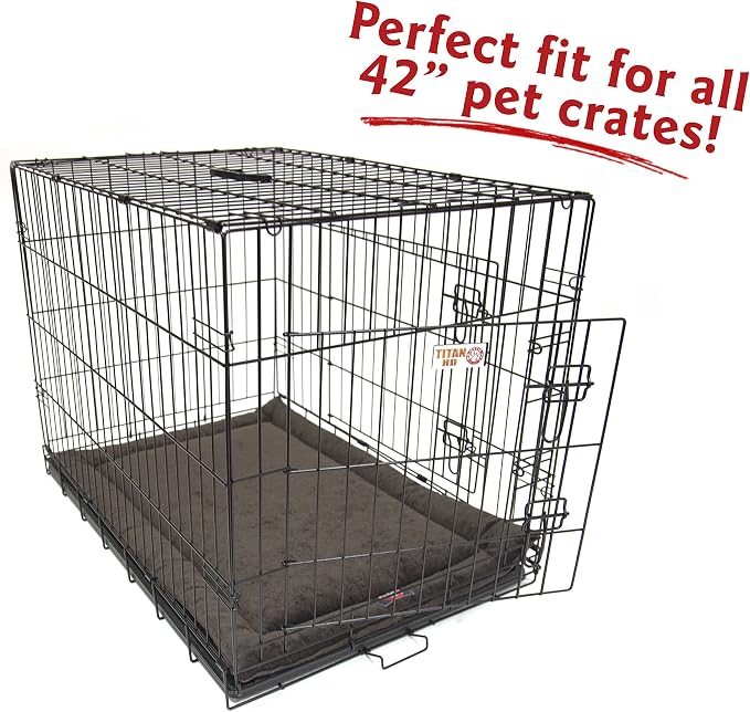 Majestic Pet Orthopedic Memory Foam Dog Crate Mat - Plush Pet Bed Pad for Crates & Kennels | USA Crafted | 42"x26" Villa Storm - Image 3