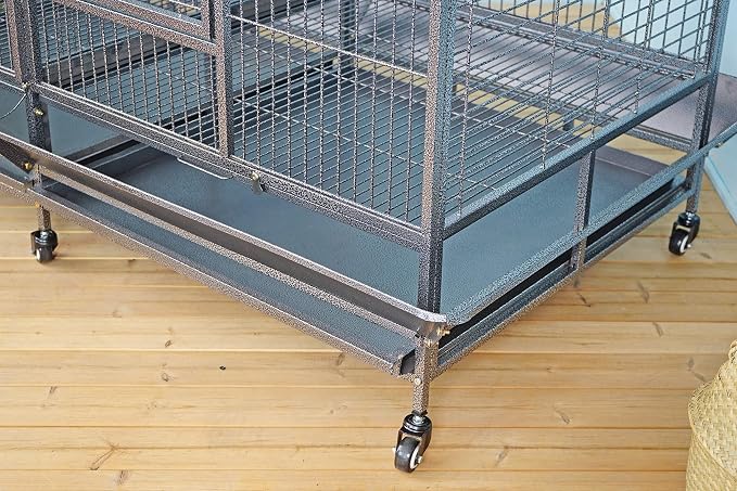 Double Cage with Center Divider for Bird Parrot Aviary W64xD32xH73 New - Image 6