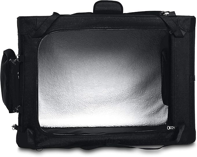 Amazon Basics Foldable Portable Soft Pet Dog Crate Carrier Kennel, 36 x 24 x 24 inches, Black