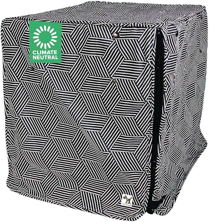 Molly Mutt Rough Gem Dog Crate Cover, 100% Cotton Canvas Cover with 2 Roll-Up Panels, Ideal for Dog or Cat Crate, Durable, Washable, and Free of Harmful Chemicals, 42" x 28" x 31" by MollyMutt