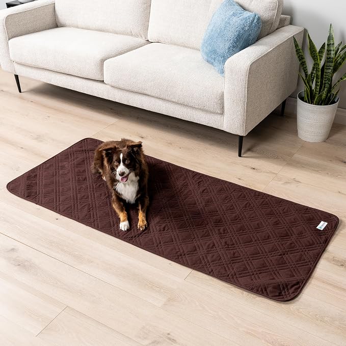PetAmi Waterproof Couch Cover for Dogs, Non-Slip Leakproof Sofa Furniture Protector for Pet Cat, Machine Washable Bed Blanket for Car Seat, 30x70 Brown - Image 2