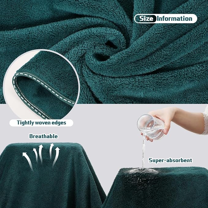 Mixweer 4 Pcs Oversized Bath Towels, 40 x 80 Inch Giant Microfiber Jumbo Bath Sheets Soft Bathroom Microfiber Quick Dry Absorbent Shower Towels for Spa Camping Beach(Sea Port) - Image 7