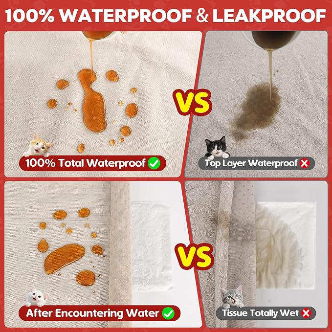 Loiion Cat Scratch Proof Furniture Protector Waterproof Sofa Cover 134"x71" | Pet-Friendly Couch Protector, Anti-Scratch & Anti-Slip Sofa Cover For Cats Dogs Kids, Machine Washable - Image 3