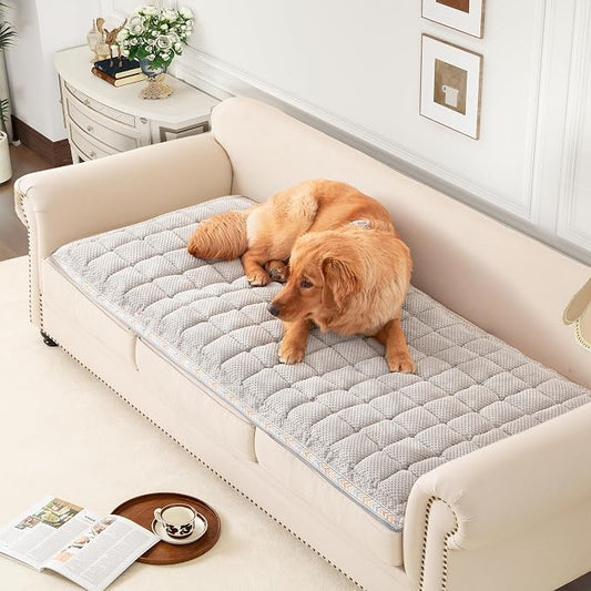 Couch Cover for Sofa, Sectional Couch Cover for Dogs, Sofa Cover Washable, Cushion Cover Blanket Pad Bed Mat for Pets, Chenille Furniture Protector, Grey, 27.6x59in by Unknown